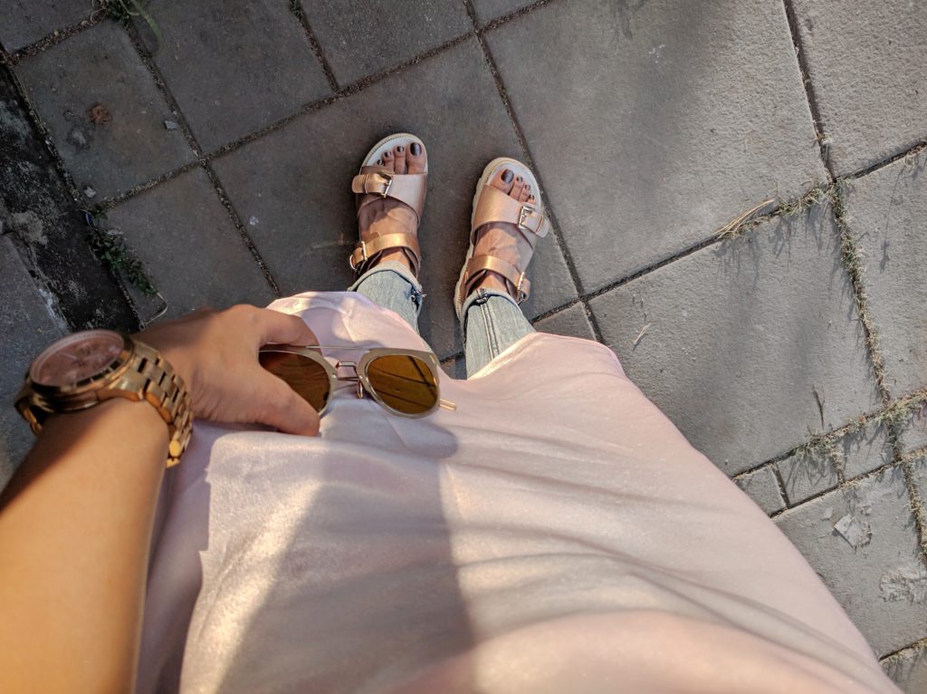 details, pink slip dress, slip dress, india street style, fashion , blogger
