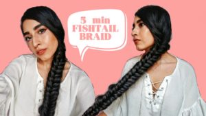 hairstyle, easy hairstyles, long hair, long hair, fishtail braid, 5 min hairstyle, hair tutorial, easy hair tutorial, fishtail braid hair tutorial